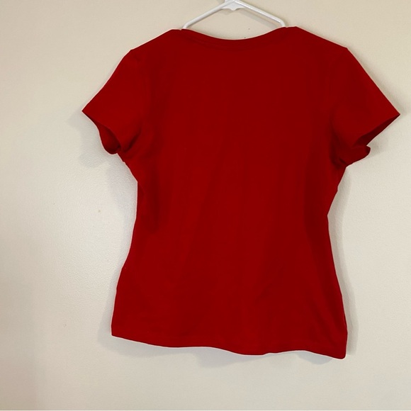 Guess Women's Red V-Neck Top Size Large - Picture 6 of 10